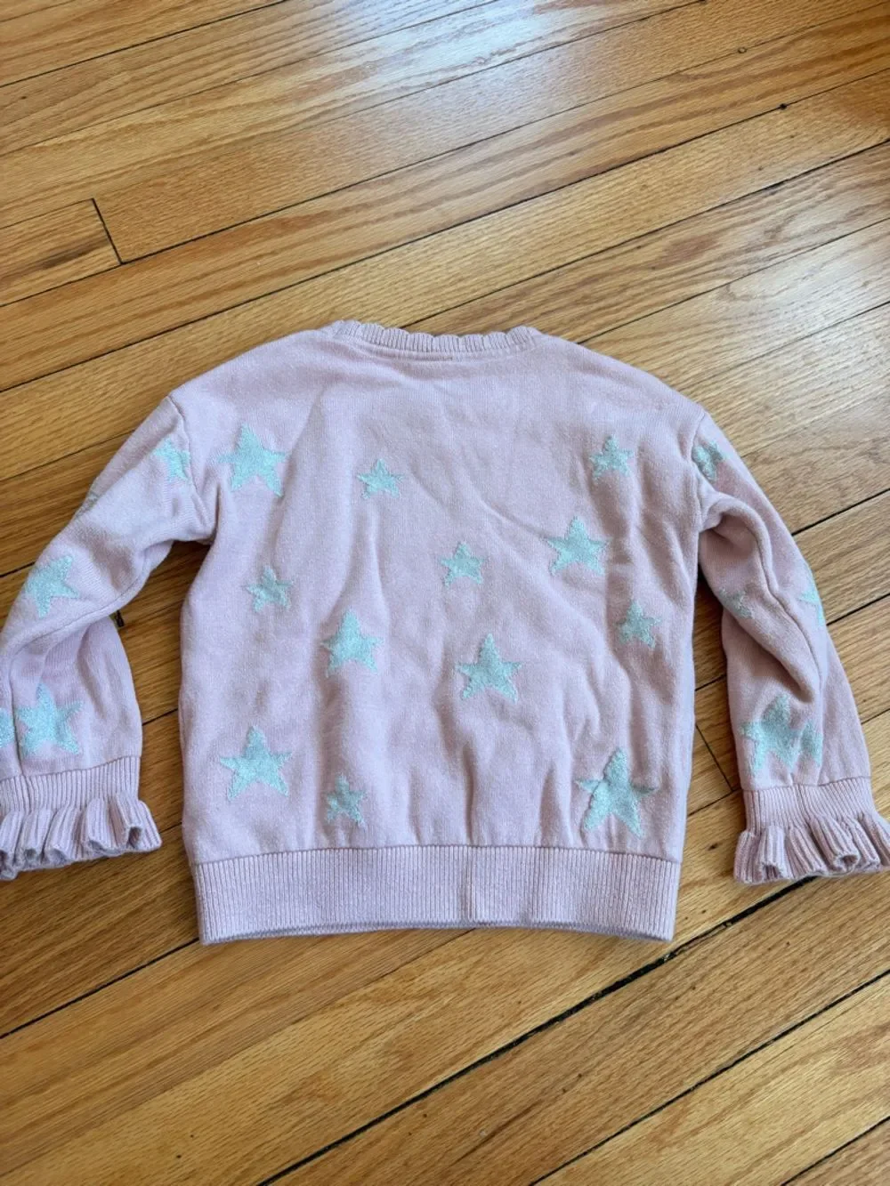 GAP Baby Girls Pink Star Knit Sweater with Stars 3T